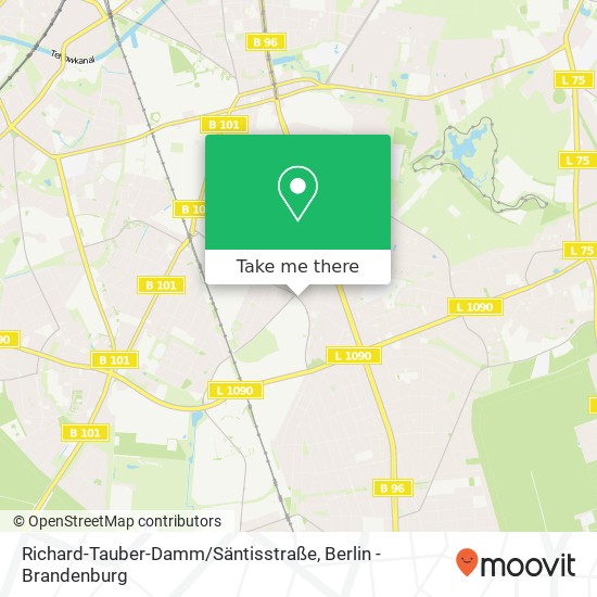 Карта Richard-Tauber-Damm / Säntisstraße