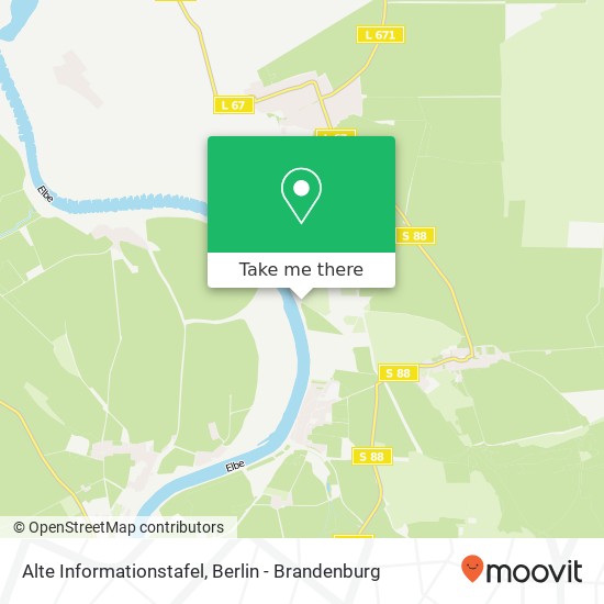 Alte Informationstafel map