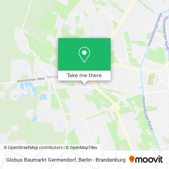 Карта Globus Baumarkt Germendorf