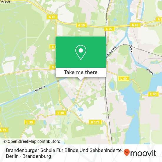 Карта Brandenburger Schule Für Blinde Und Sehbehinderte