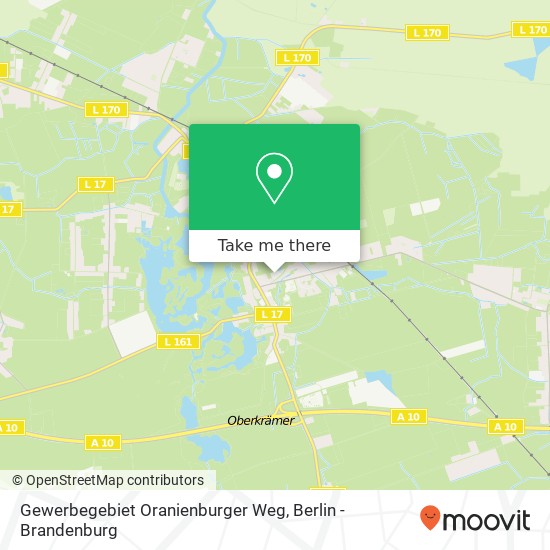 Gewerbegebiet Oranienburger Weg map