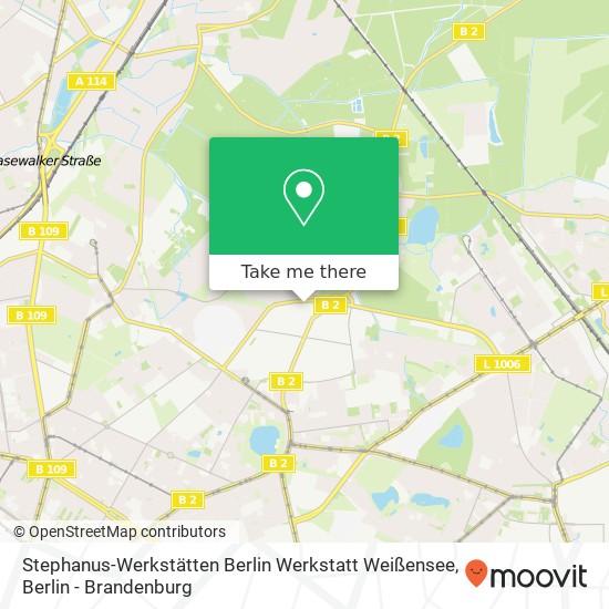 Stephanus-Werkstätten Berlin  Werkstatt Weißensee map