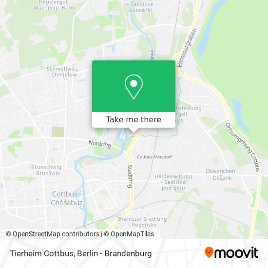 Tierheim Cottbus map