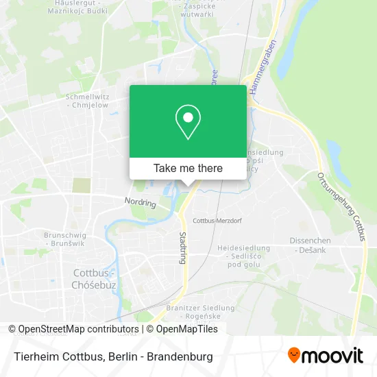 Карта Tierheim Cottbus