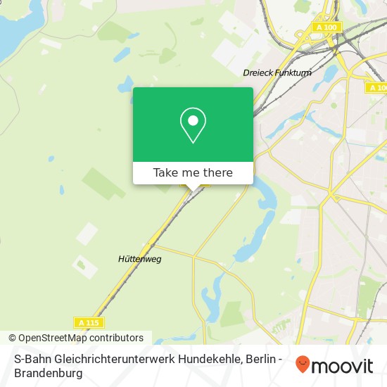 S-Bahn Gleichrichterunterwerk Hundekehle map