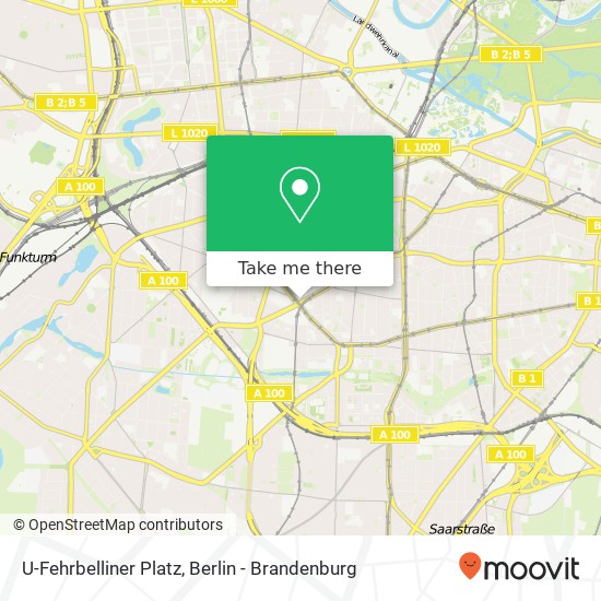 Карта U-Fehrbelliner Platz