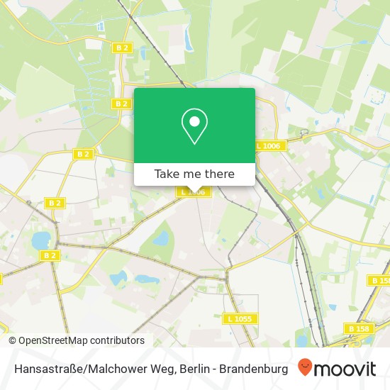 Hansastraße/Malchower Weg map