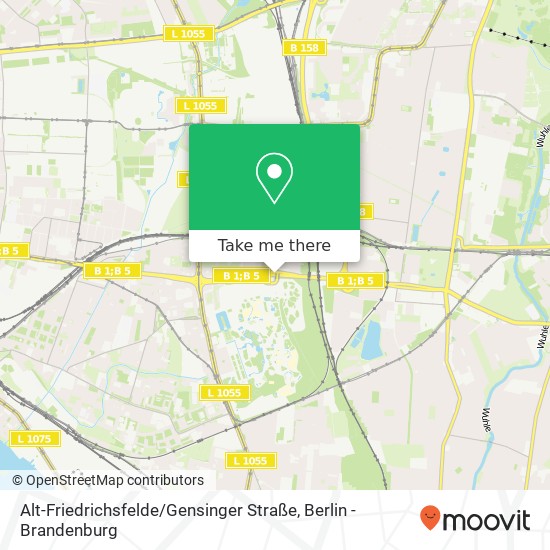 Карта Alt-Friedrichsfelde / Gensinger Straße