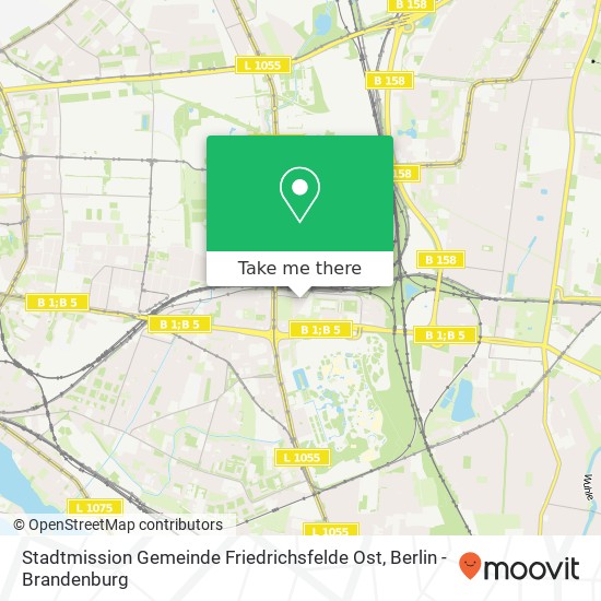 Карта Stadtmission Gemeinde Friedrichsfelde Ost