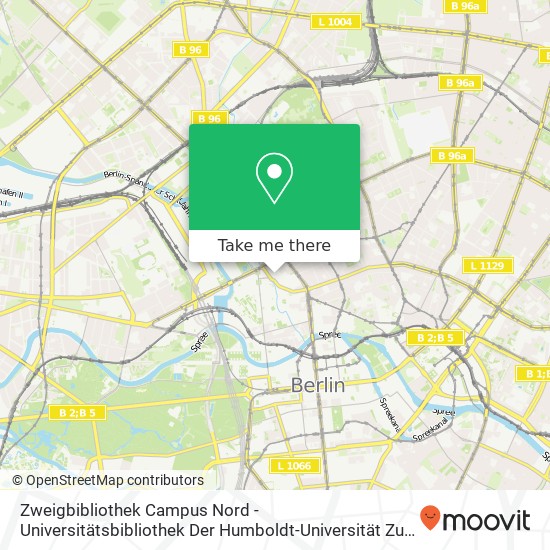 Zweigbibliothek Campus Nord - Universitätsbibliothek Der Humboldt-Universität Zu Berlin map