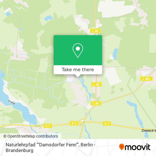 Naturlehrpfad ""Damsdorfer Fenn"" map