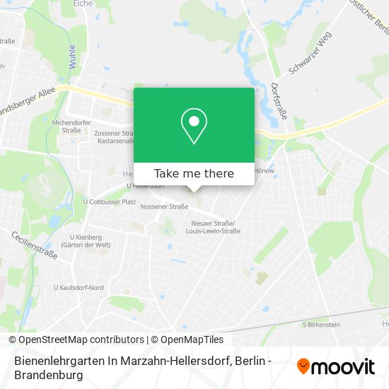 Карта Bienenlehrgarten In Marzahn-Hellersdorf