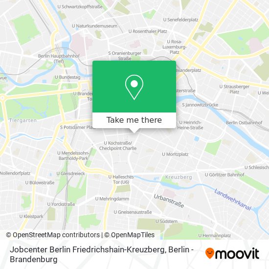 Jobcenter Berlin Friedrichshain-Kreuzberg map