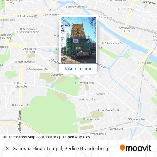 Карта Sri Ganesha Hindu Tempel