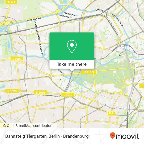 Bahnsteig Tiergarten map