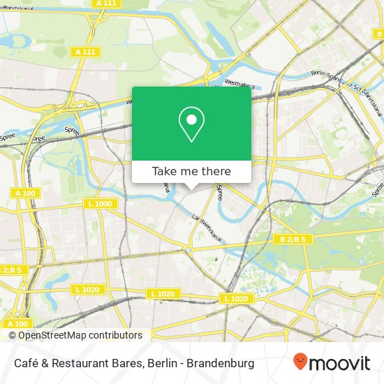 Карта Café & Restaurant Bares