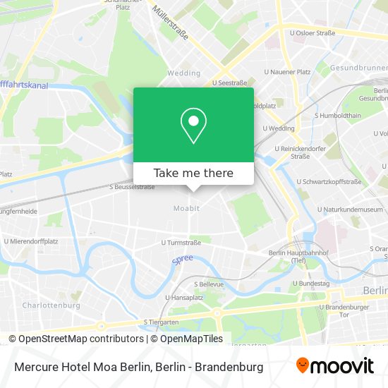 Карта Mercure Hotel Moa Berlin
