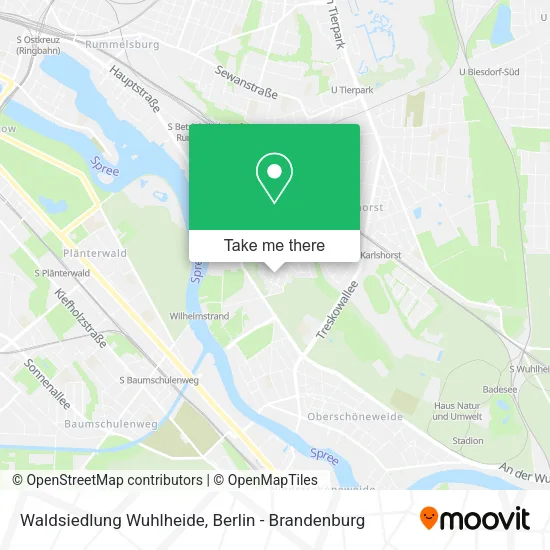 Карта Waldsiedlung Wuhlheide