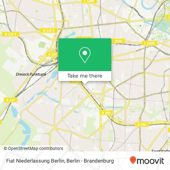 Fiat Niederlassung Berlin map