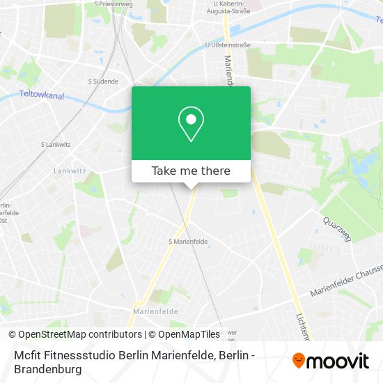 Карта Mcfit Fitnessstudio Berlin Marienfelde