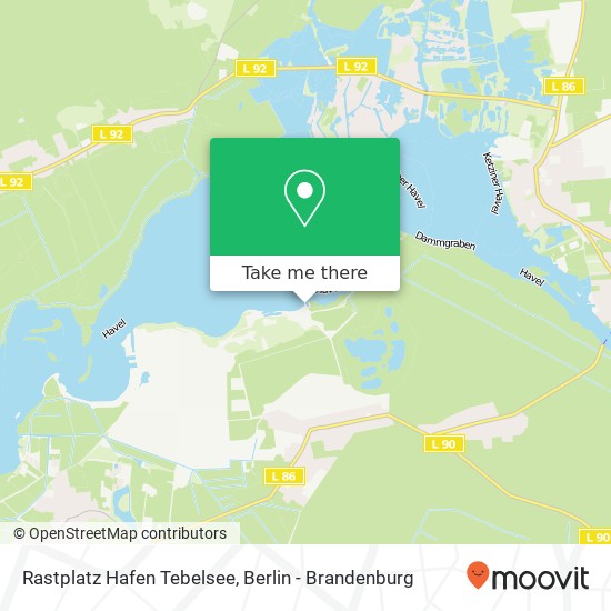 Rastplatz Hafen Tebelsee map