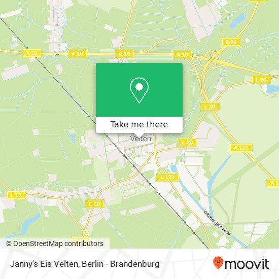 Janny's Eis Velten map