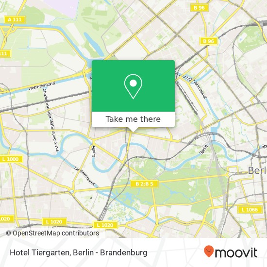 Hotel Tiergarten map