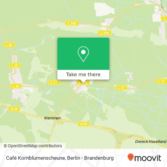 Карта Café Kornblumenscheune