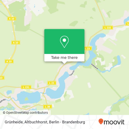 Карта Grünheide, Altbuchhorst