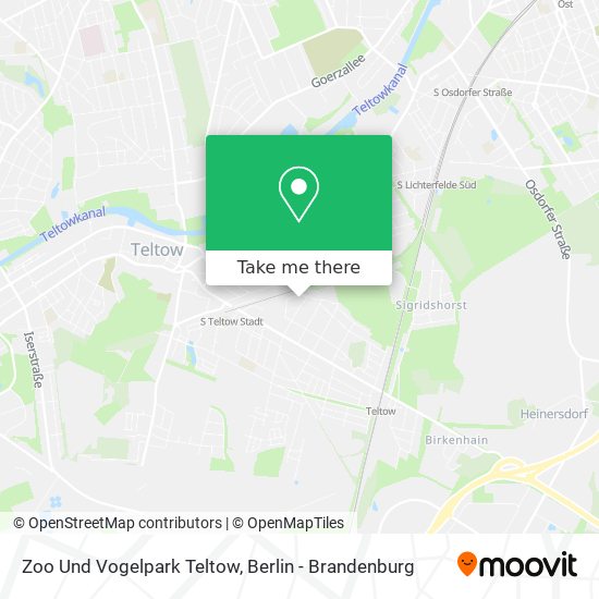 Zoo Und Vogelpark Teltow map