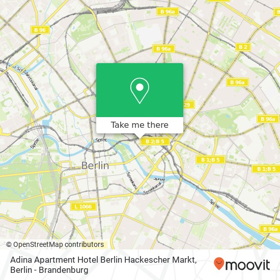 Карта Adina Apartment Hotel Berlin Hackescher Markt