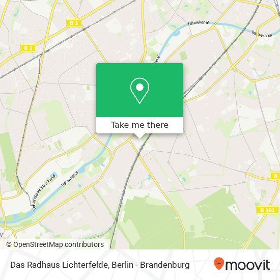 Das Radhaus Lichterfelde map