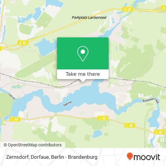 Карта Zernsdorf, Dorfaue