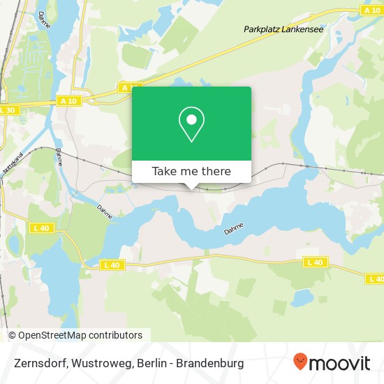 Zernsdorf, Wustroweg map