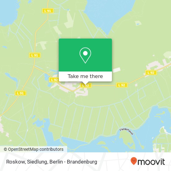 Roskow, Siedlung map