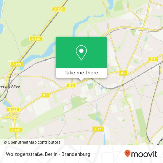Карта Wolzogenstraße
