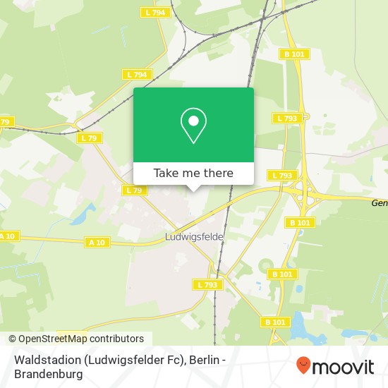 Карта Waldstadion (Ludwigsfelder Fc)
