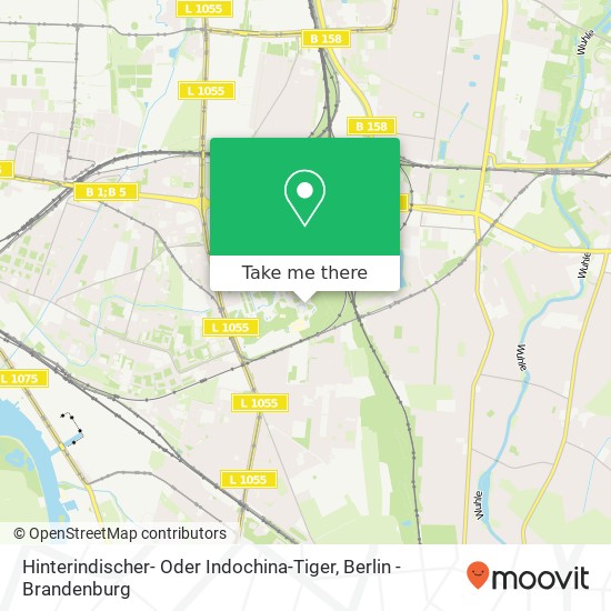 Hinterindischer- Oder Indochina-Tiger map