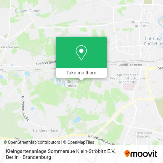 Карта Kleingartenanlage Sommeraue Klein-Ströbitz E.V.