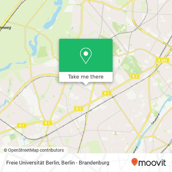 Карта Freie Universität Berlin