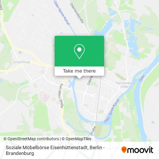 Soziale Möbelbörse Eisenhüttenstadt map