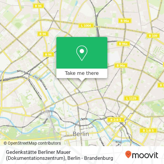 Карта Gedenkstätte Berliner Mauer (Dokumentationszentrum)