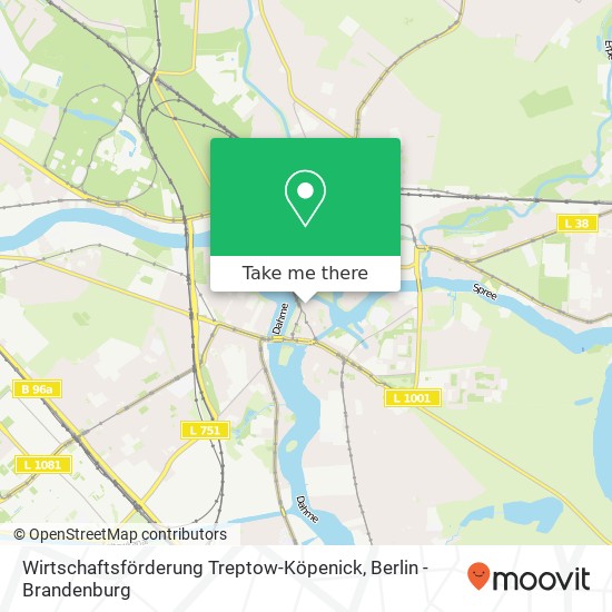 Карта Wirtschaftsförderung Treptow-Köpenick