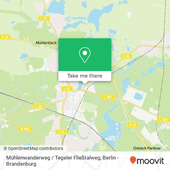 Mühlenwanderweg / Tegeler Fließtalweg map