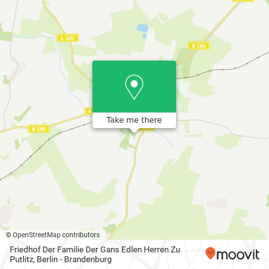 Карта Friedhof Der Familie Der Gans Edlen Herren Zu Putlitz