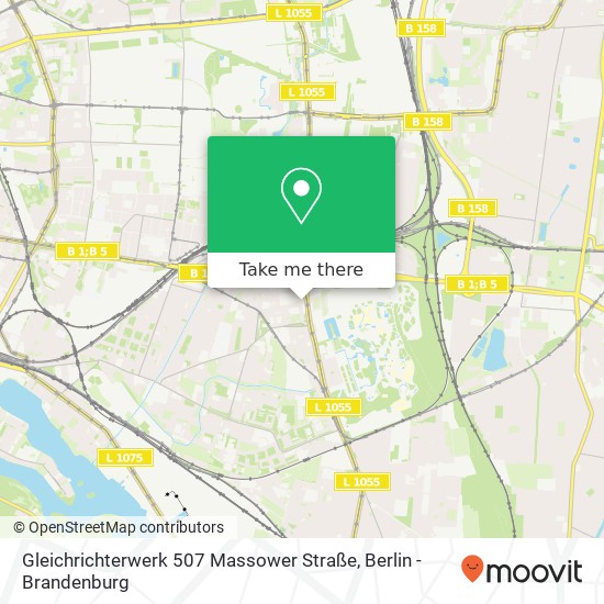 Карта Gleichrichterwerk 507 Massower Straße