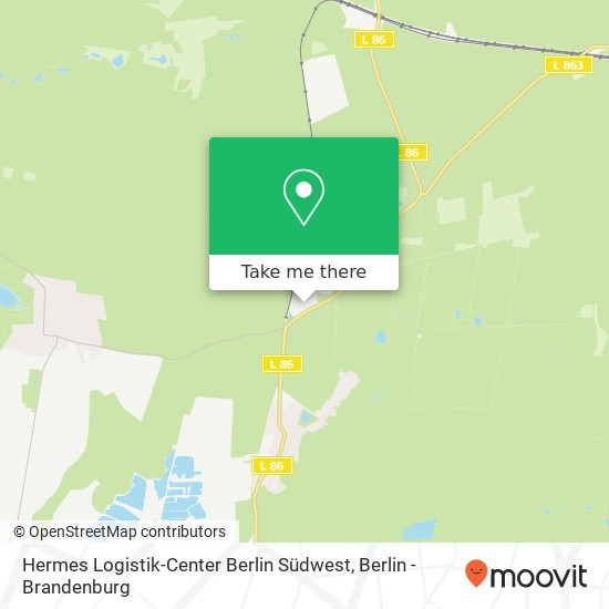 Карта Hermes Logistik-Center Berlin Südwest