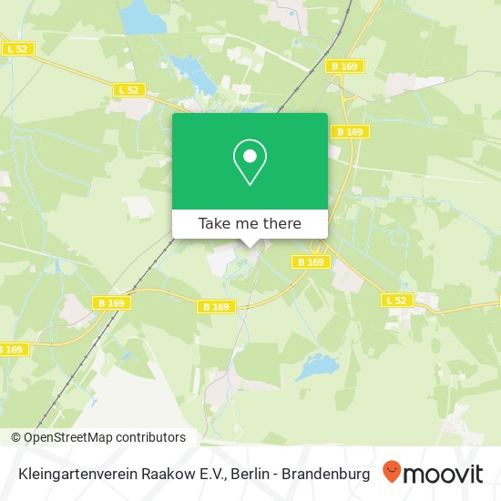 Kleingartenverein Raakow E.V. map