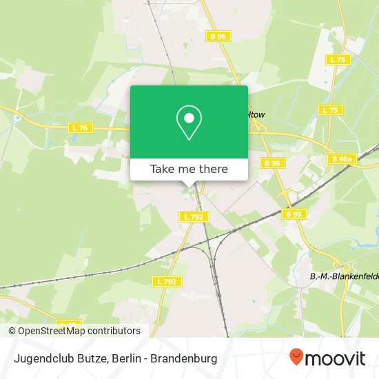 Jugendclub Butze map