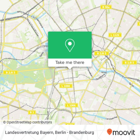 Landesvertretung Bayern map